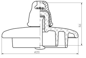Изолятор ПС-70И чертеж
