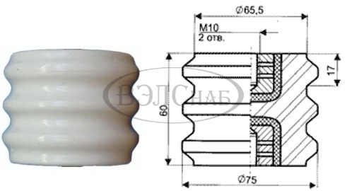 Чертеж изолятора ИОР-1-250. Размеры, габариты.